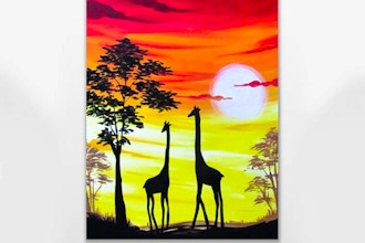 All Ages Paint Nite: Giraffe Sunset Safari